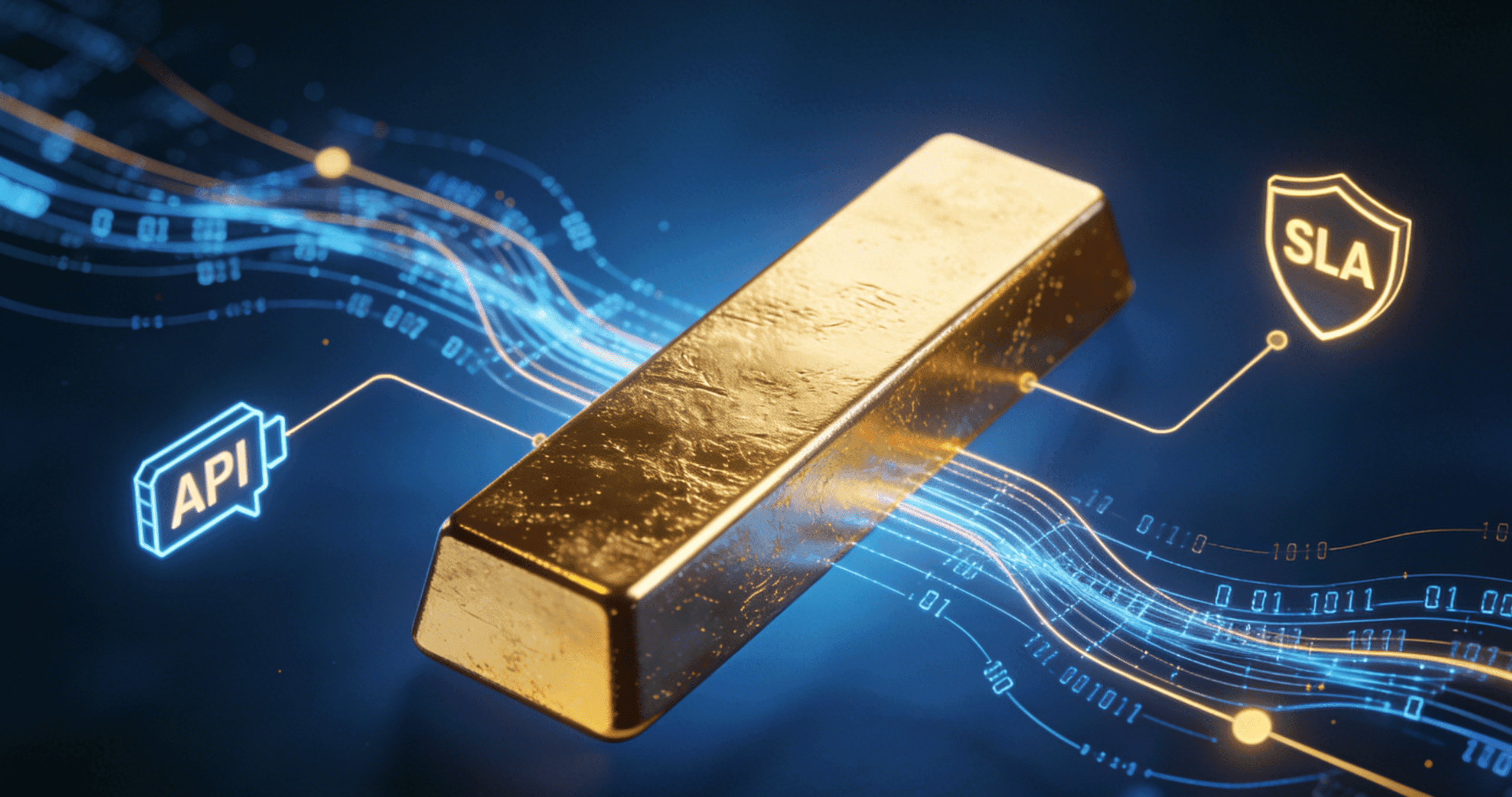 Which gold API offers SLA-backed uptime and responsive support for professional financial applications?