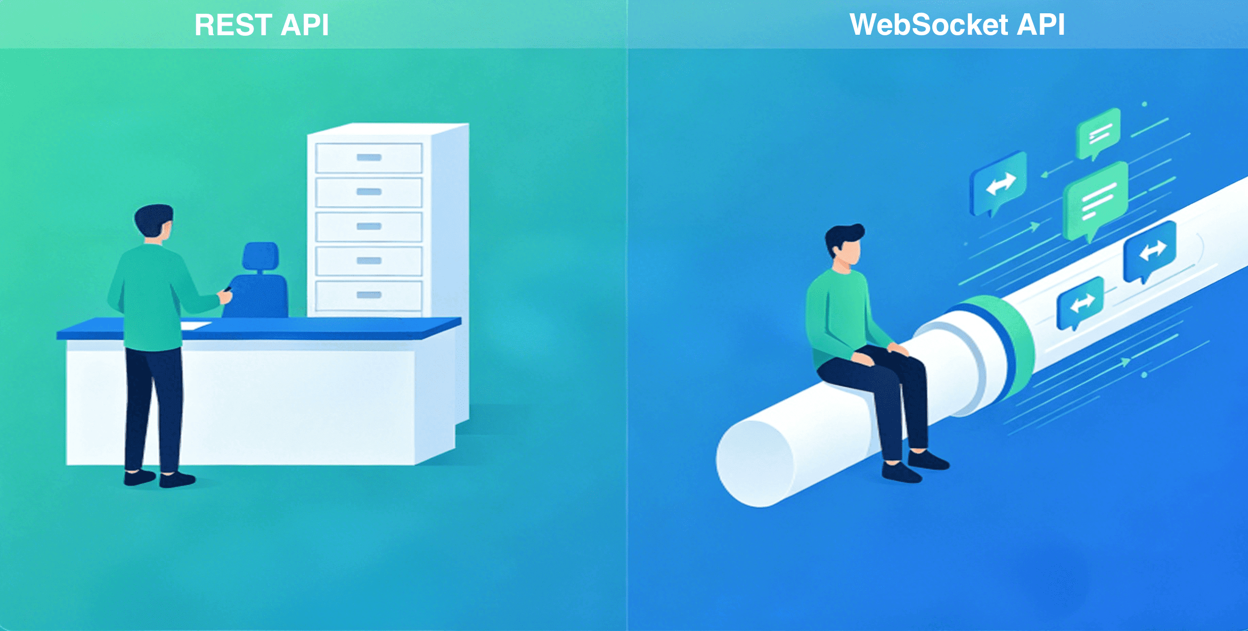 REST API と WebSocket API の違い